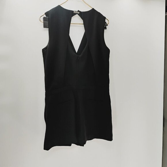 ZARA Size M Womens Crossover V-neck Jumpsuit Romper Black open back - Picture 14 of 16